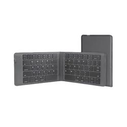 Tri-Fold Läder Bluetooth Tangentbord - Portabelt & Stilrent