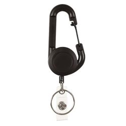 Uttrekkbar nøkkelring Black