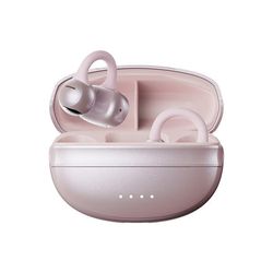 Open-ear clip-on støjreducerende Bluetooth høretelefoner med Bluetooth 5.4, 11 titanium driver, dyb basforstærkning og 36H batterilevetid PinkGold