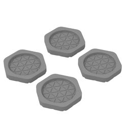 Anti-vibrasjonsputer for vaskemaskin - 4-pakning Grey