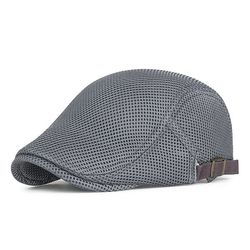Herr Ventilerande Nätbasker - Sommar Solskydd Anknäbbskeps LightGrey