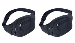 Taljetaske med flere rum Sort 2-pack