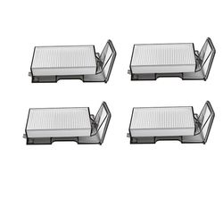 Reservedelsfilter sett kompatibel med Dreame X60 MAX Ultra – 4-pakning ABS+fiber filtre, hvite for robotstøvsuger