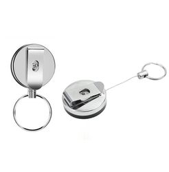 Uttrekkbar nøkkelring med jojo-funksjon og snor, 62 cm 2-pack