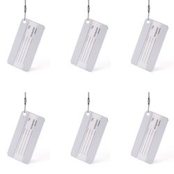 Sett med 6 Bagasjemerker - Bagasjemerker Silver