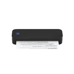 Bærbar A4 termisk skriver D80 – blekkfri Bluetooth, batteridrevet mobil A4-utskrift for kontor, kompatibel med iOS, Android, Windows, 203dpi Black