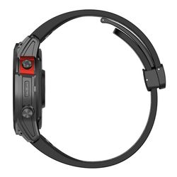 22 mm silikonstropp for Garmin Epix Pro 47 mm/Fenix 7/Fenix 7 Pro Black