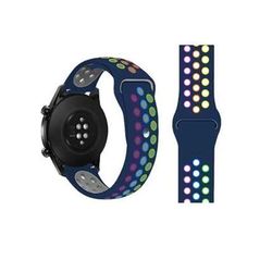 Klockarmband i Silikon för Samsung, Huawei och Garmin Blue Samsung Galaxy Watch 3 45mm/Gear S3 Classic, Huawei Watch 3, Honor Watch GS 3, Xiaomi Watch S1, Garmin Vivoactive 4/Venus 2, Fossil Gen 5 Car