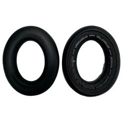 Udskiftning af ørepuder kompatible med Sennheiser ACCENTUM Plus & RIG 300 PRO, proteinlæder, flere farver, 2 stk. Black