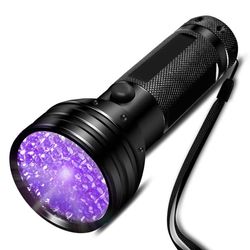 UV lommelygte med 51 LED perler 395 nm vandtæt