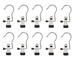 Krog med klemme Rustfrit stål 10-pack