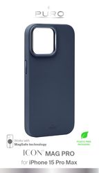 iPhone 15 Pro Max silicone cover ICON MAG PRO, dark blue