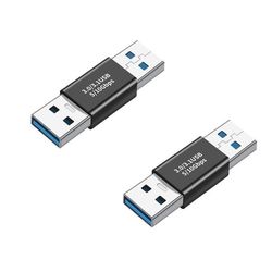USB 3.0 Hann til Hann Adapter - Koble Sammen USB-kabler for Dataoverføring og Lading (2-pakning)