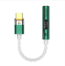 BA23 USB-C til 3,5 mm lydkontakt-adapter med innebygd DAC Green