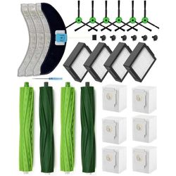 26 stk. Erstatningstilbehørsett kompatibelt med iRobot Roomba Combo J7+/j9+/10 Max, for Optimal Rengjøring