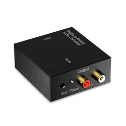 Optisk til 3.5mm konverter - SPDIF coaxial til R/L stereo DAC til TV og spil med 96khz, 1920x1080 og USB 5V/1A strøm