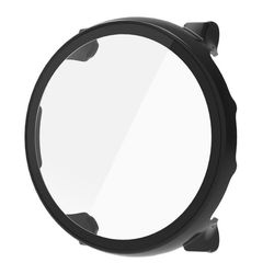 Beskyttende PC-etui med hærdet glas skærmbeskytter kompatibel med Polar Vantage V3 Black