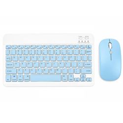 Bluetooth-tastatur og musesett – 10-tommers oppladbart tastatur og mus, kompatibelt med iPad, Xiaomi og Huawei