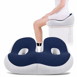 Ergonomisk setepute i minneskum NavyBlue