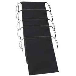 Oppbevaringsposer med snøring 5-pakning 15 × 20 cm Sort