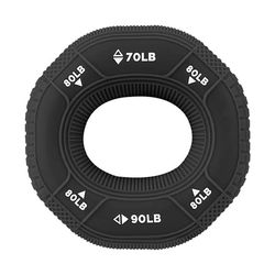 Håndtrener - Silikonring for sterkere grep Black