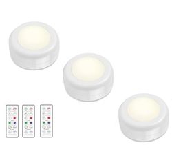 LED spotlight med fjernbetjening 3-pack