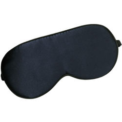 Silkesøvnmaske for kvinner og menn, 100 % silkeøyemaske Black