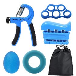 Håndgreps- og fingertrener, 5 deler Blue
