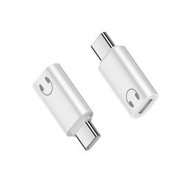 Lightning hun til USB-C han hovedtelefonadapter for lyd, opkald, kompatibel med forskellige enheder
