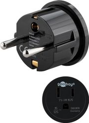 Reseadapter USA/Japan till Europa, svart
