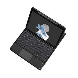 Tablet Keyboard Case for Xiaomi Pad 7/7Pro - Avtakbart trådløst Bluetooth-tastatur, berøringsplate, svart