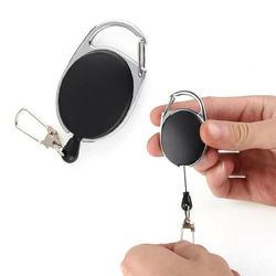 Nøkkelring med jojo-funksjon og uttrekkbar streng 72 cm 2-pack