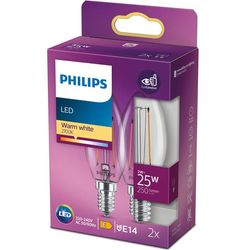 2 kpl LED E14 Crown 2W (25W) Kirkas 250lm