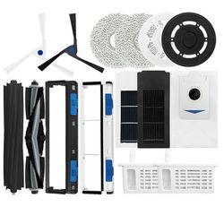 Ecovacs Deebot kompatibel med udskiftningssæt - forbedret rengøring til X2 OMNI/COMBO i hjemmet, inkluderer børster, filtre, støvpose og moppeklud
