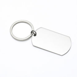 Blank tag i rustfritt stål Silver