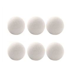 Tørkenøster av ull, 3 cm diameter (6-pakning) White S