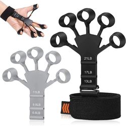 Fingertrener med 6 forskjellige motstander 2-pakning Multicolor1 L