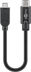 USB-C™ till Micro-B-kabel, OTG, 0,2 m, svart