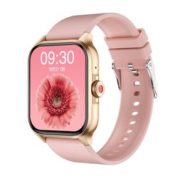 Smartwatch med puls, blodtryk, iltmåler og skridttæller Champagne