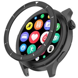 Boett i rostfritt stål kompatibelt med Xiaomi Watch S4/S3, skyddande ram för vardagsbruk, precis passform och tunn profil i 316 rostfritt stål Scale silver