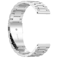Klokkerem i rustfritt stål for Huami, Garmin, Vivomove og Huawei Silver