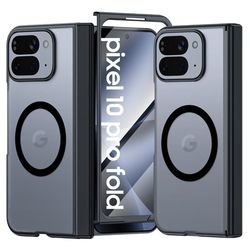 Google Pixel 10 Pro Fold-deksel med magnetisk ring og innebygd skjermbeskytter