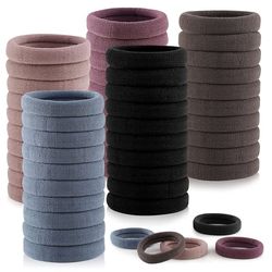 100 stk Hårbånd med høy elastisitet, nylon hårbånd for kvinner og jenter MultiColor