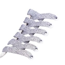 Skinnende blonder - 140 cm (1 par) Silver