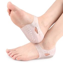 Tykkere Hælbeskyttere (1 Par) - SEBS Gel Hælbeskyttere for Plantar Fasciitis Lindring Transparent