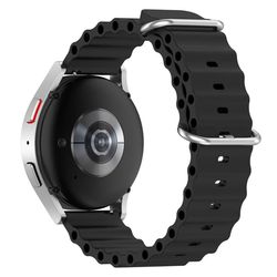 Klokkereim i silikon Black Samsung Galaxy Watch 3 45 mm, Huawei Watch GT3 Pro 46 mm, Huami Amazfit GTR 3, Xiaomi Watch S1 Active, Garmin Forerunner 255