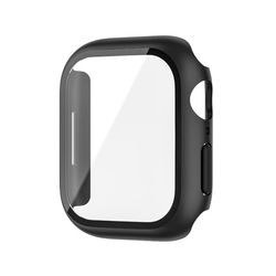 Beskyttende etui kompatibelt med Apple Watch 40mm (Serie 4/5/6) - Sort PC & Hærdet Glas