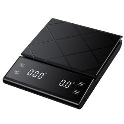 Digital kaffevekt, 5 kg/0,1 g med USB-lading Black