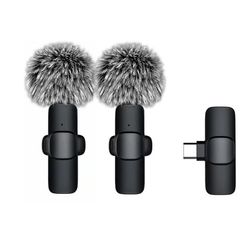 Trådløs Lavalier Mikrofon Dobbel Type-C Grensesnitt - Clip-on Reversmikrofon for Livestreaming og Opptak