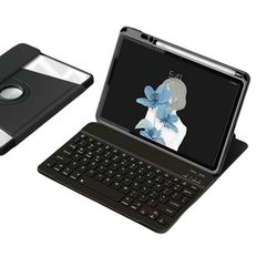 360° Roterende Stativ Bluetooth Tastatur + Beskyttelsesdeksel for compatible with iPad 5/6 (2017/2018) 9.7 tommers